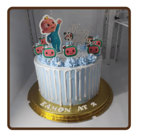 8″ ROUND 6 INCH HEIGHT BIRTHDAY CAKE (FAB5)