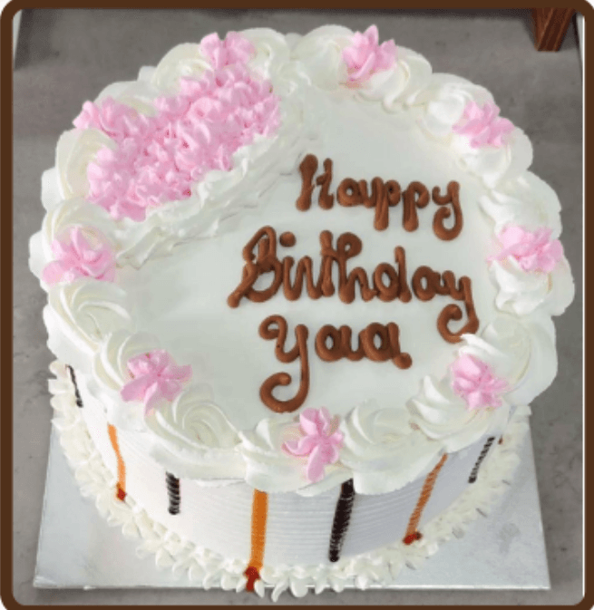 8″ MEDIUM ROUND 4 INCH HEIGHT BIRTHDAY CAKE (FAB1)