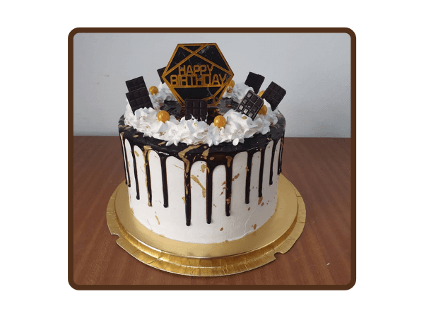 8″ ROUND 6 INCH HEIGHT BIRTHDAY CAKE (FAB4)