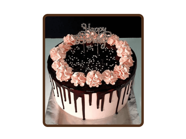 8″ ROUND 4 INCH HEIGHT BIRTHDAY CAKE (FAB7)