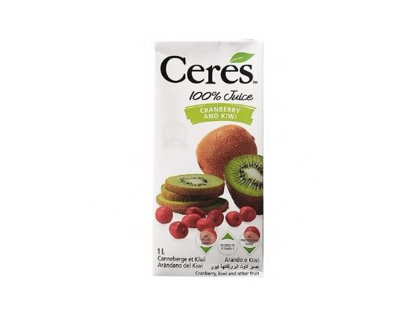 CERES CRANBERRY AND KIWI JUICE 1L