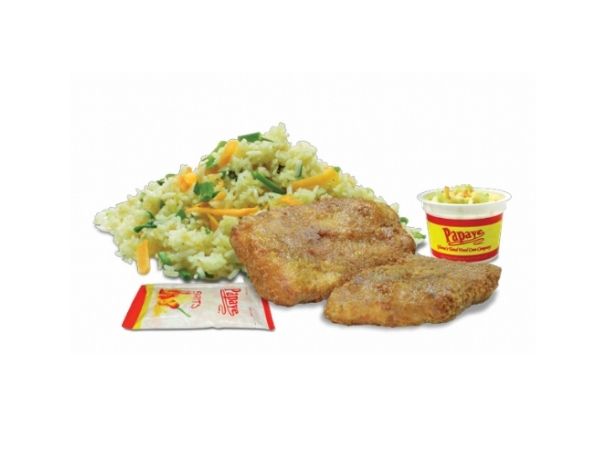 Fried Fish Rice with Coleslaw