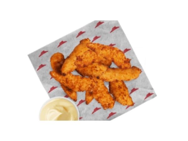 Crumbed Chicken Strips And Dip Sauce