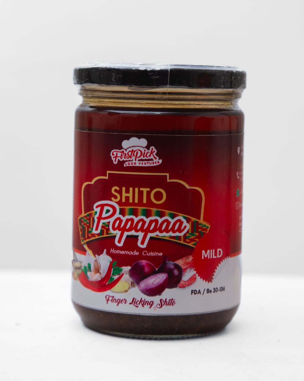 Firstpick Canned Shito Black Pepper Sauce 370g Hot (WHOLESALE) - Image 2